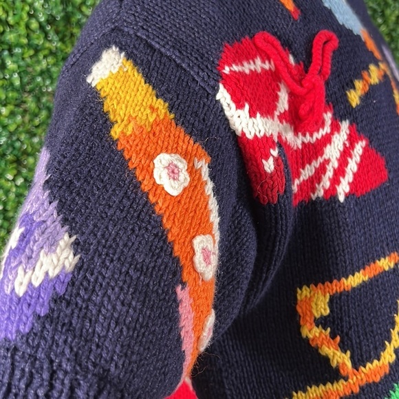 VINTAGE The Eagles Eye Classics 1991 Navy Shirtsleeve knit cardigan large - Picture 10 of 11